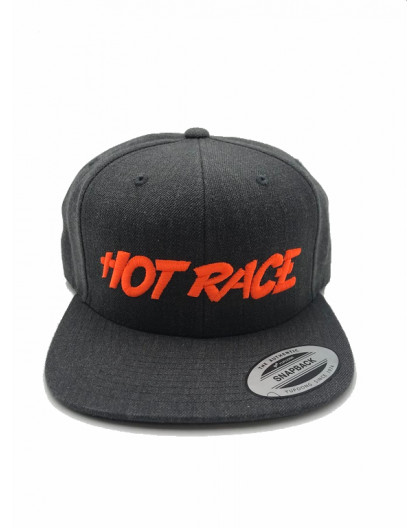 Cap US Style with logo - Dark Grey/Orange - HRCAP - HOT RACE